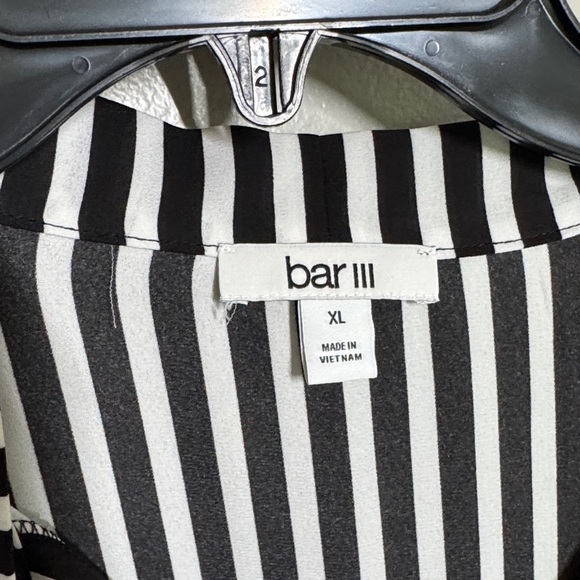 Bar III Monochrome Striped Blouse - Picture 2 of 4